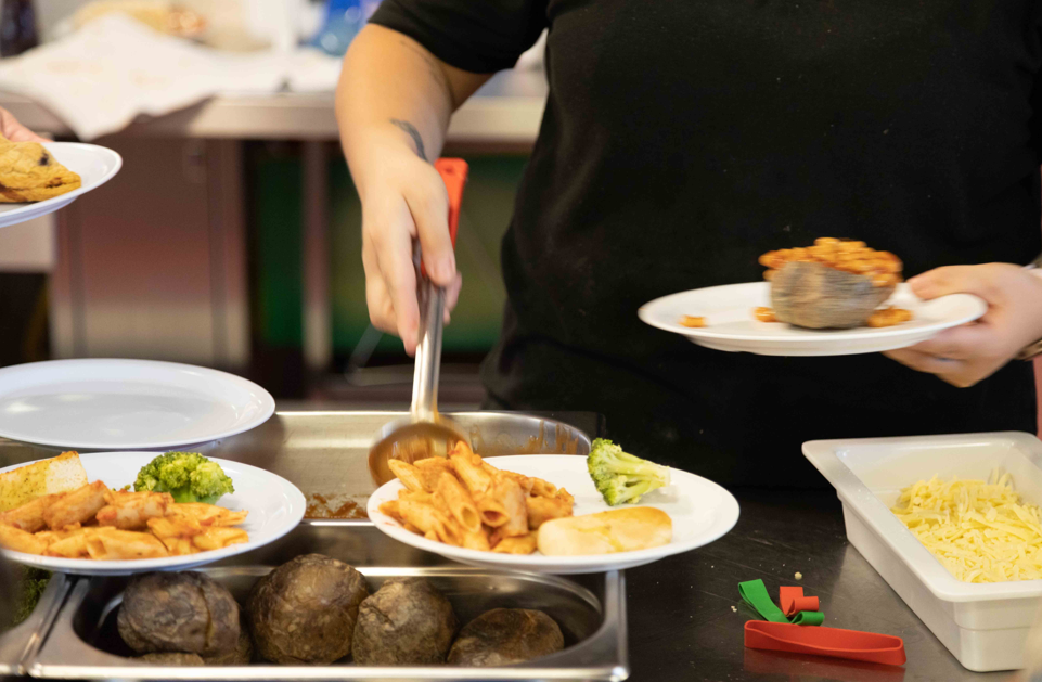 chef serving food